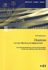 Book cover "Ökostrom - von der Nische zum Massenmarkt"